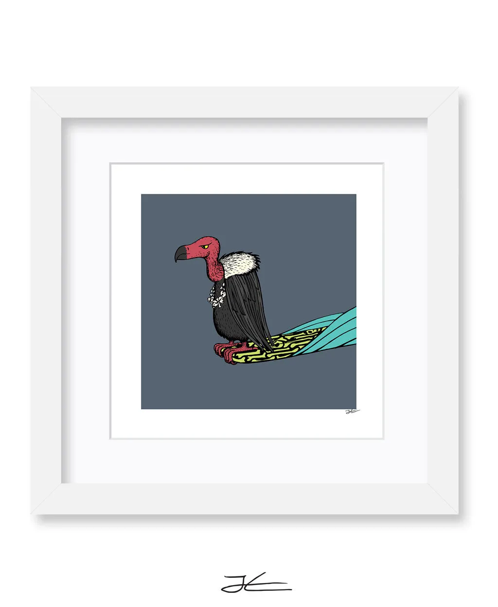 Surfing Vulture - Print/ Framed Print
