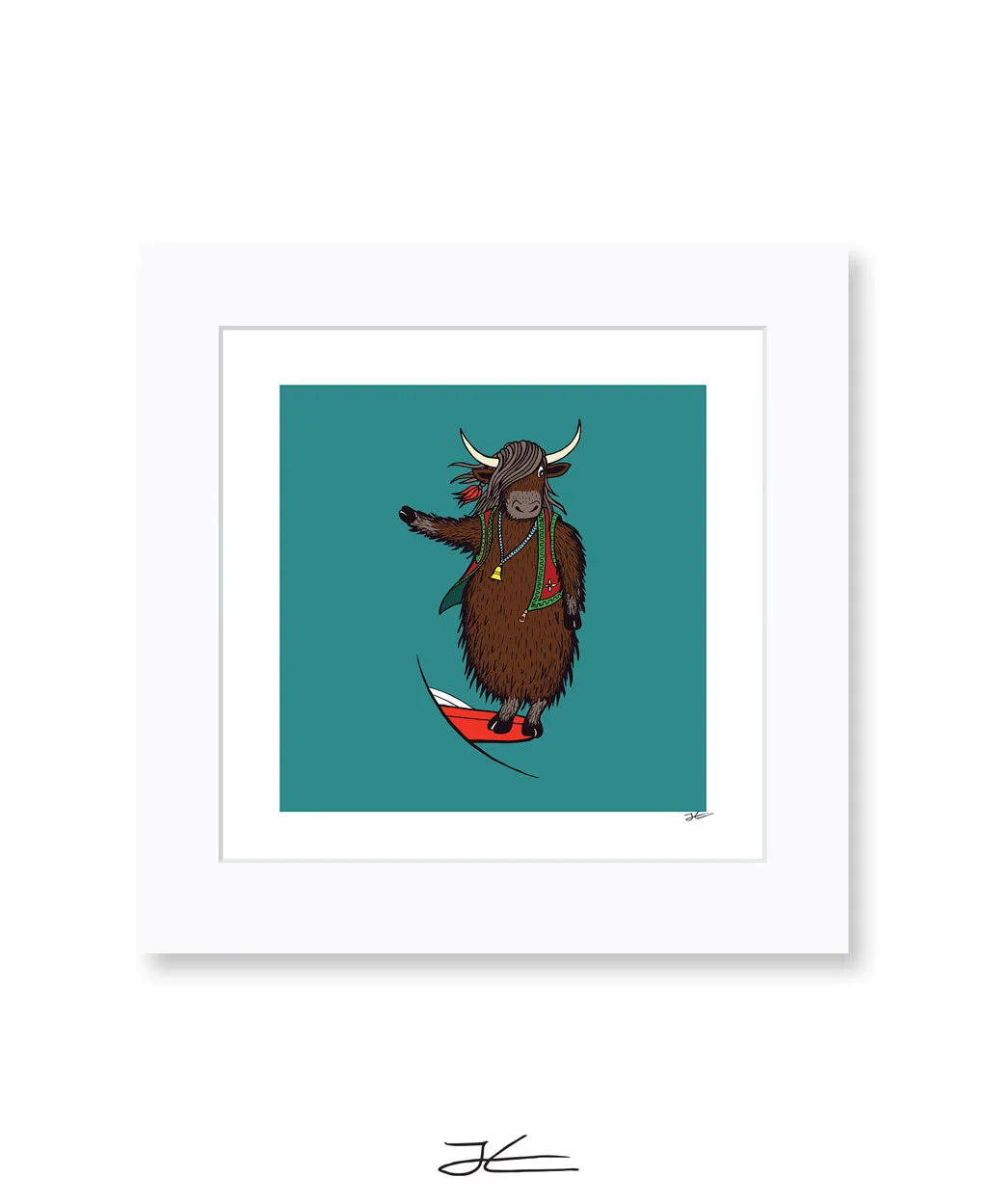 Surfing Yak - Print/ Framed Print