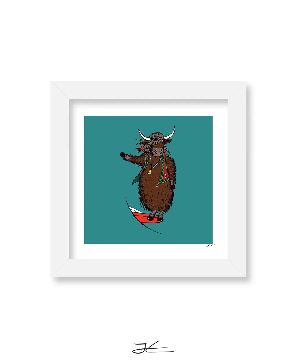 Surfing Yak - Print/ Framed Print