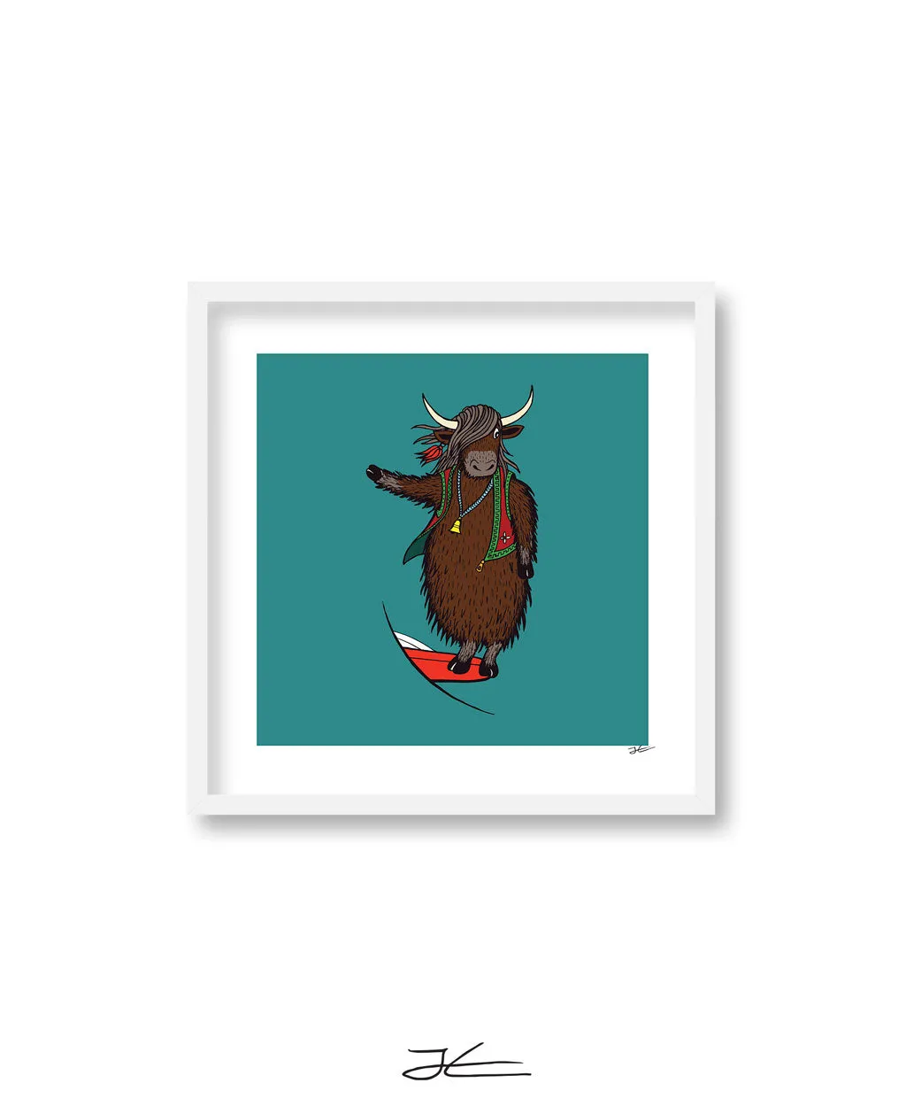 Surfing Yak - Print/ Framed Print