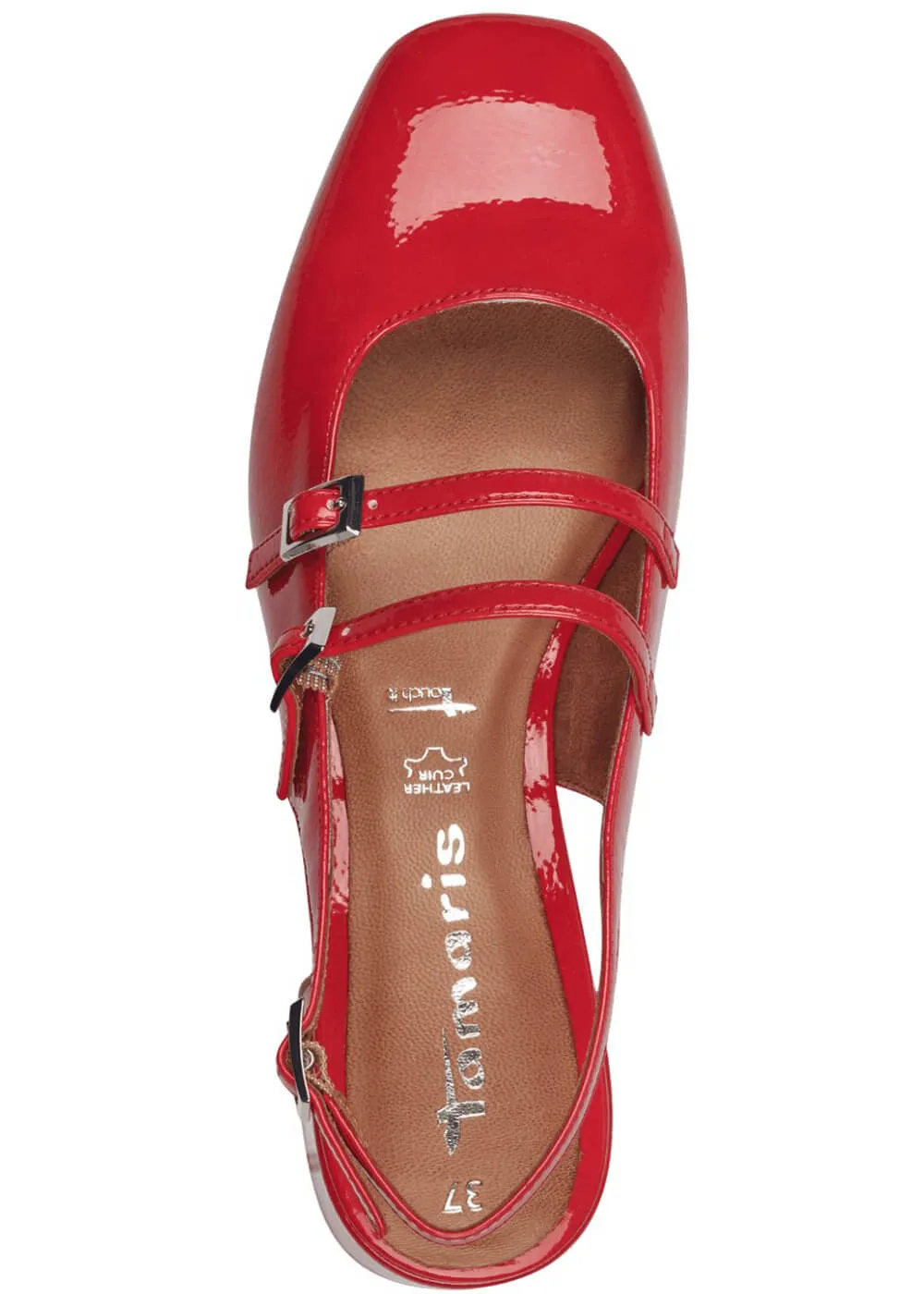 Tamaris Lana Patent 60's Pumps Red