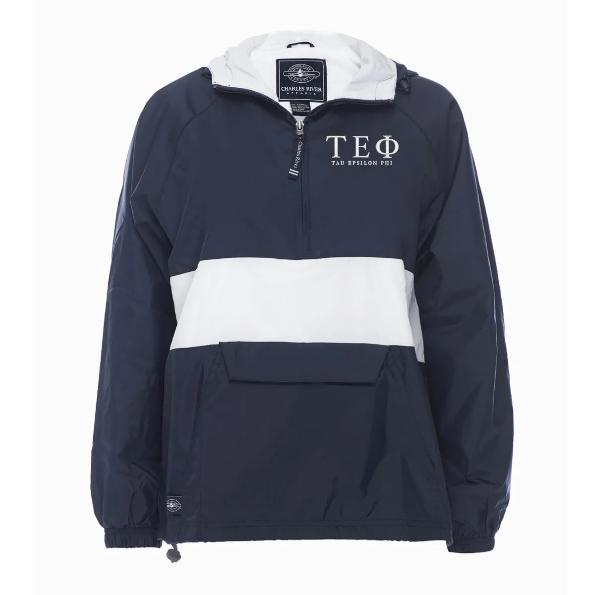 Tau Epsilon Phi Rugby Striped Lined Windbreaker