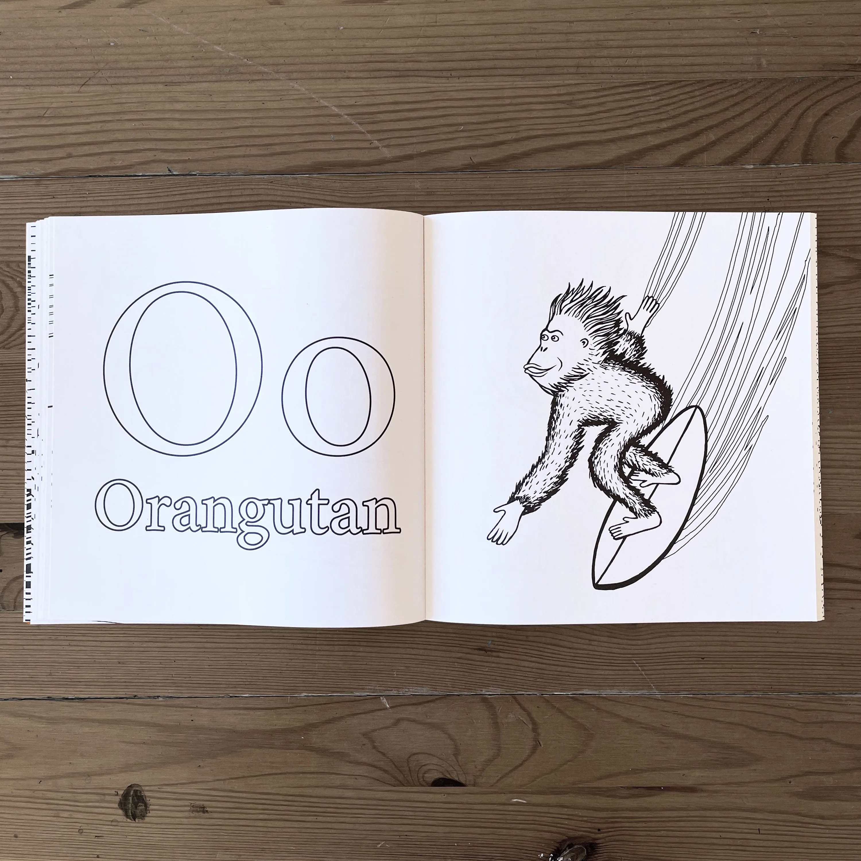 The Surfing Animals Alphabet Coloring Book