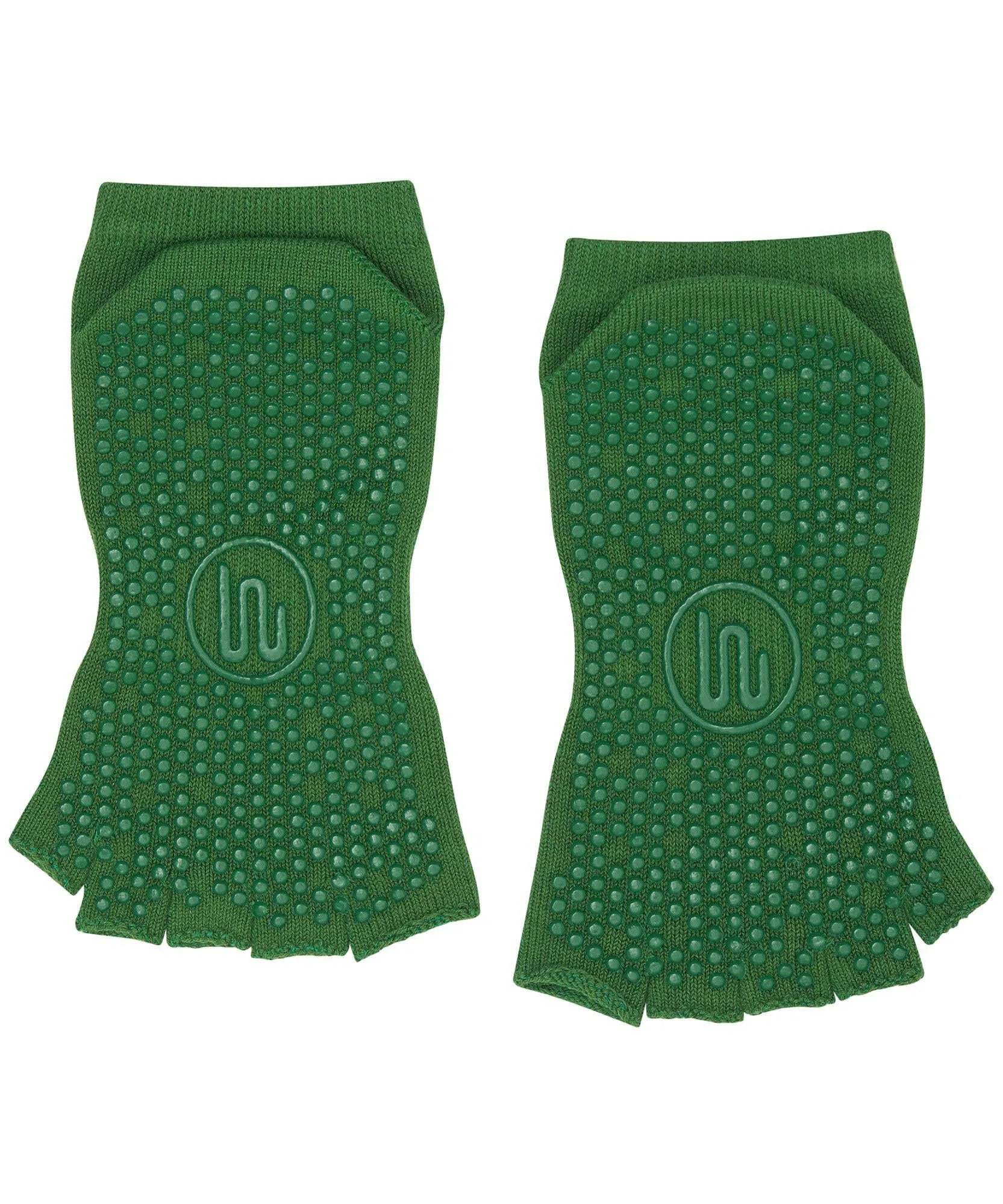Toeless Non Slip Grip Socks - Forest Green