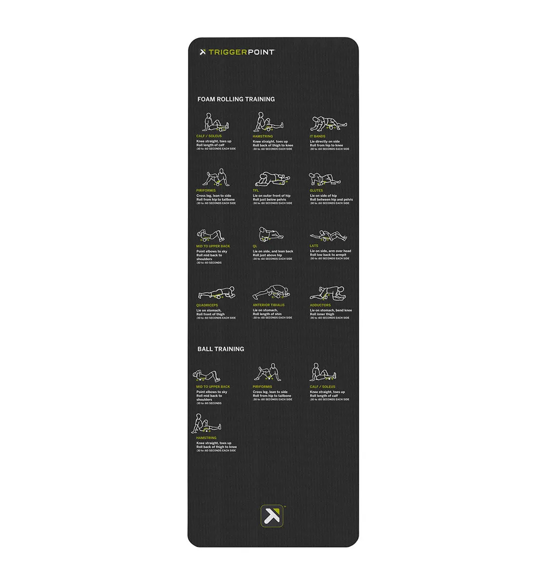 TriggerPoint Mobility Fitness Mat - 72" x 24" - Black