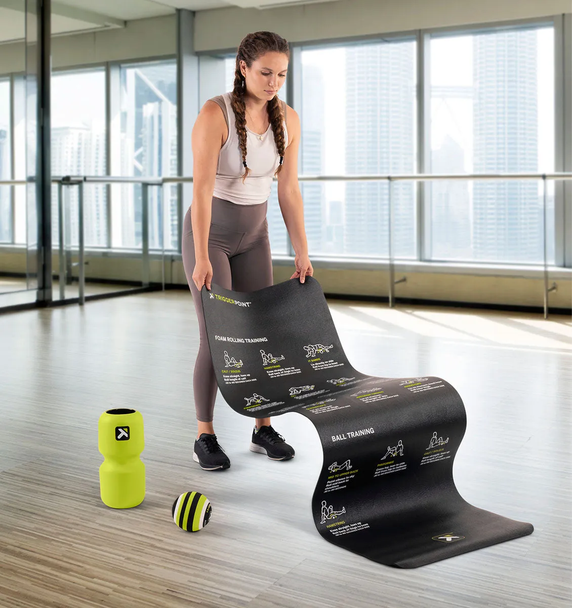 TriggerPoint Mobility Fitness Mat - 72" x 24" - Black