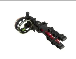 TRUGLO CARBON HYBRID ARCHERY SIGHT 5 LIGHT PINS (5X.019 DIA.) (BLACK)