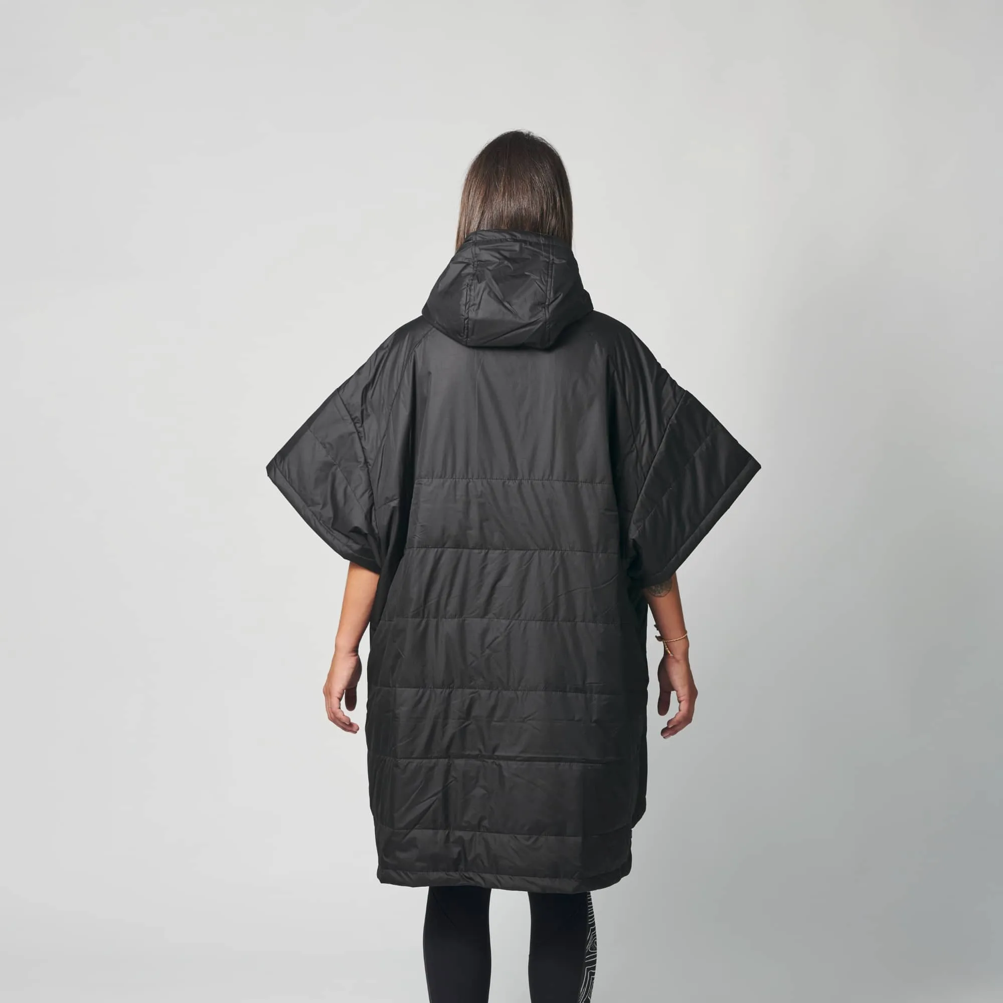 VOITED Original Outdoor Poncho for Surfing, Camping, Vanlife & Wild Swimming  - Black