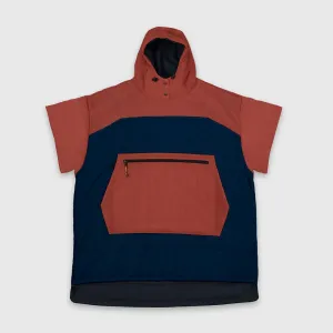 VOITED Original Outdoor Poncho for Surfing, Camping, Vanlife & Wild Swimming  - Ocean Navy / Cinnabar