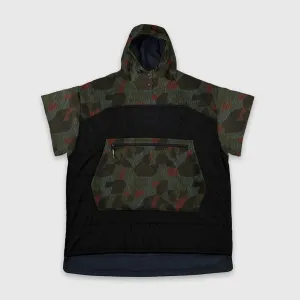 VOITED Outdoor Poncho for Surfing, Camping, Vanlife & Wild Swimming  - Black / Moment Camo