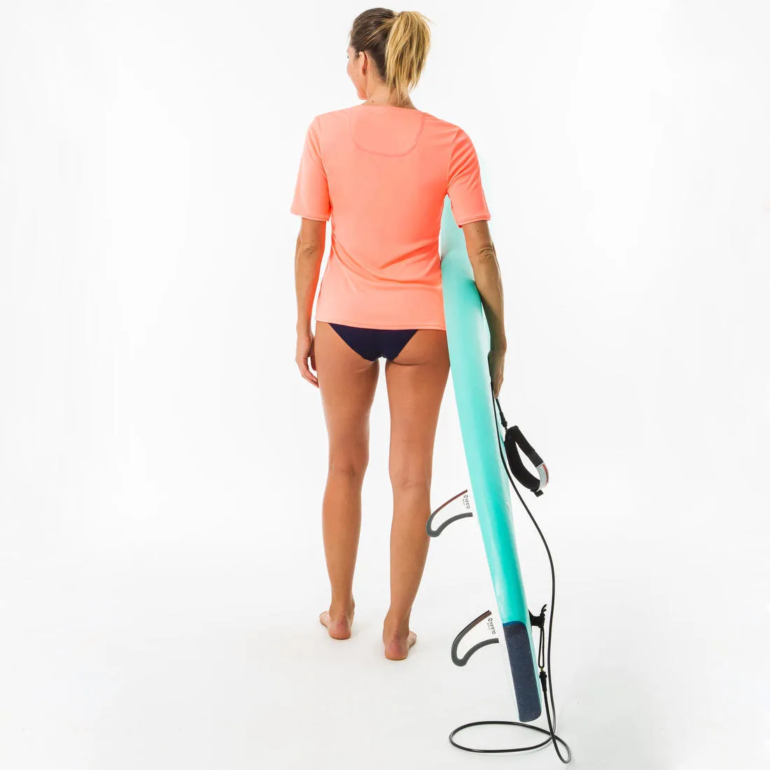 WATER T-SHIRT anti UV surf Short-sleeved women coral fluo