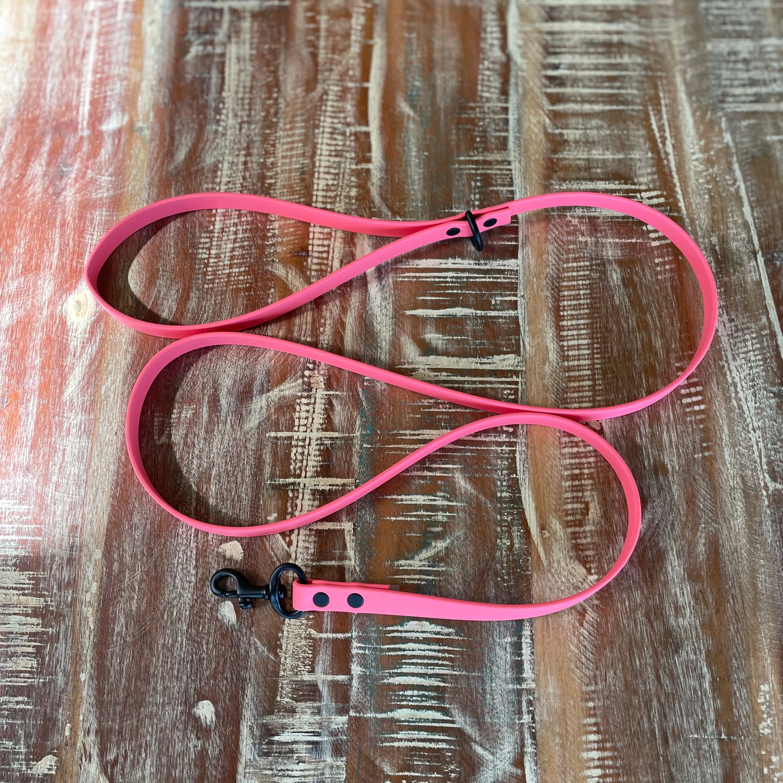 Waterproof Leash (Lightweight) : Coral   Black