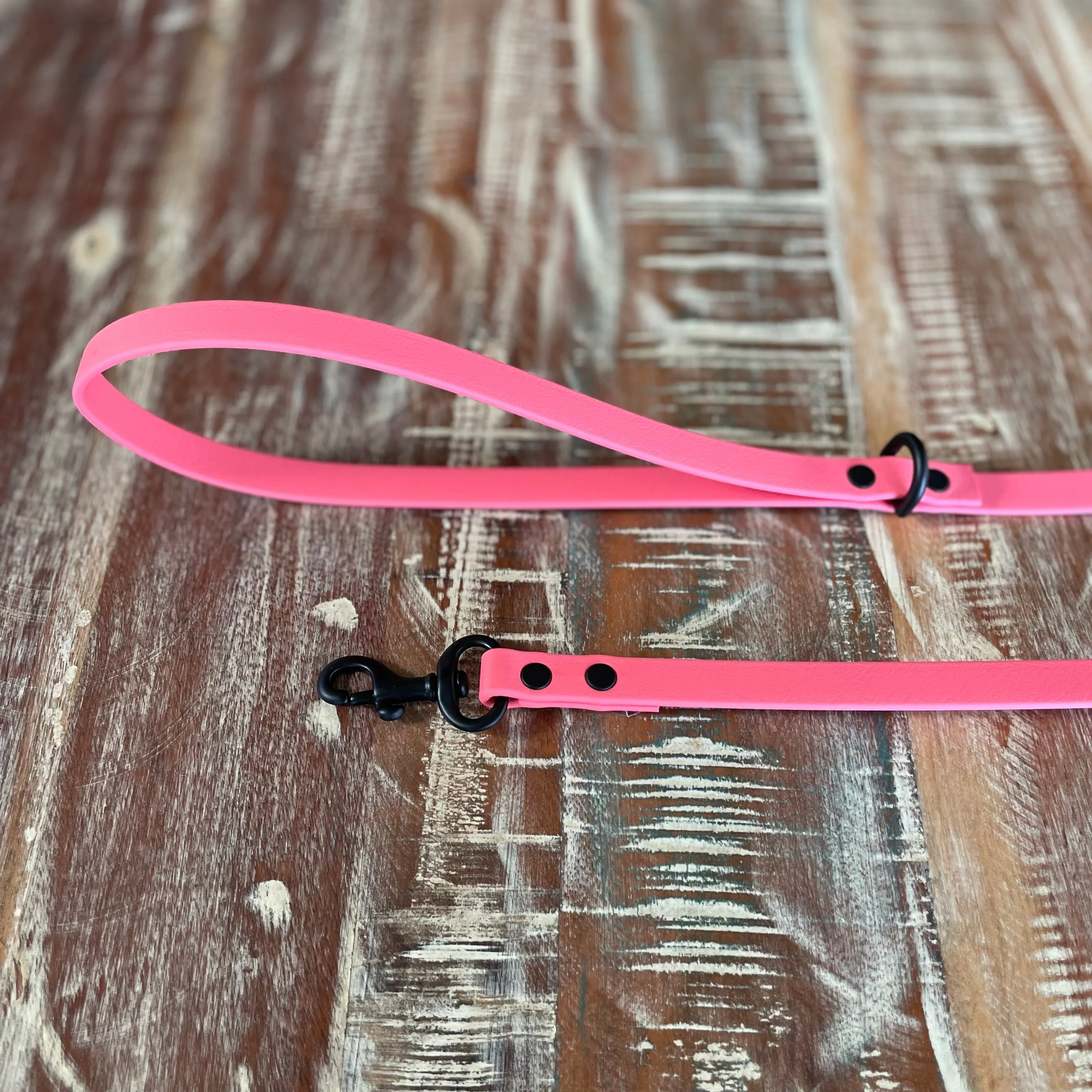 Waterproof Leash (Lightweight) : Coral   Black