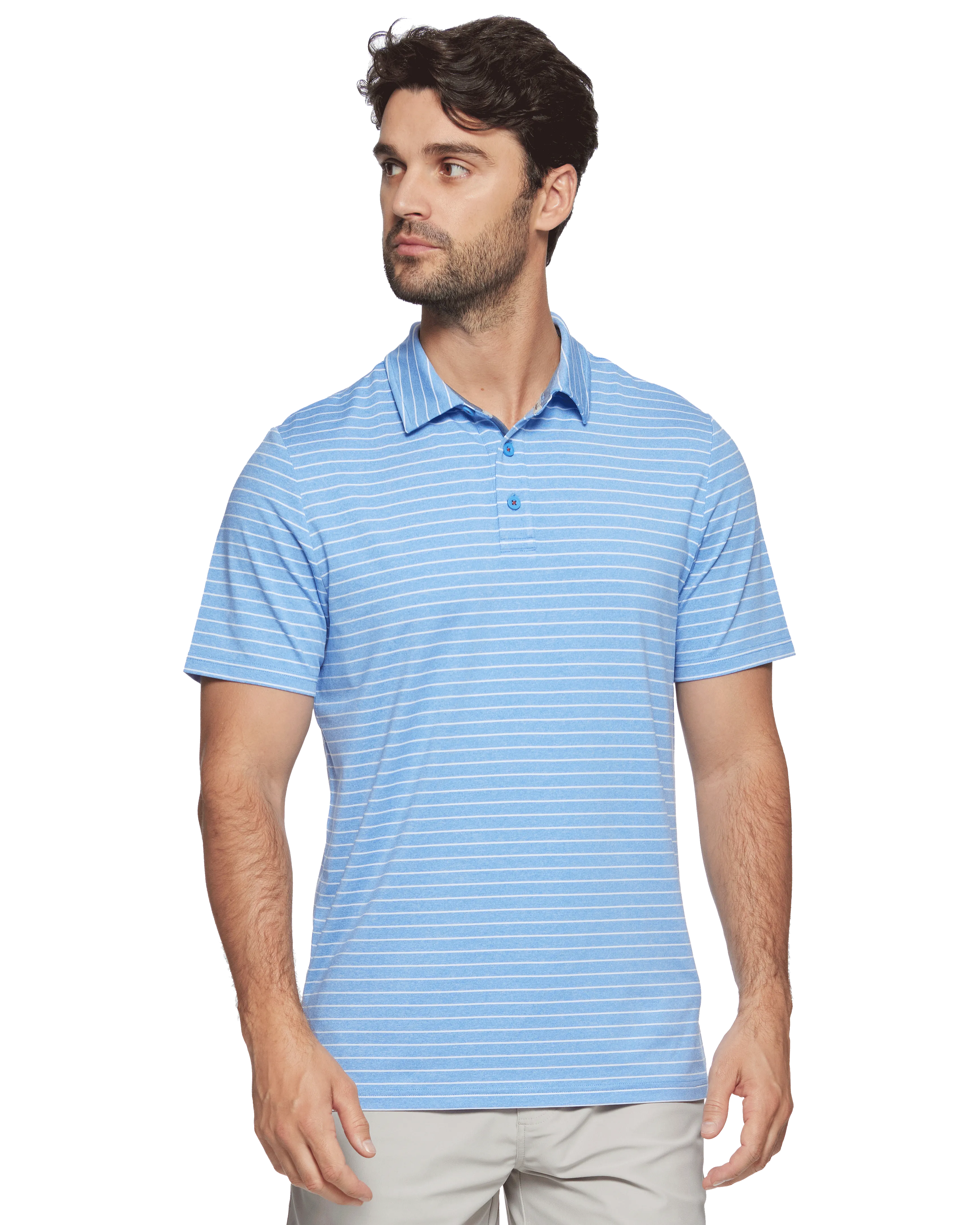WILMINGTON STRIPED PERFORMANCE POLO