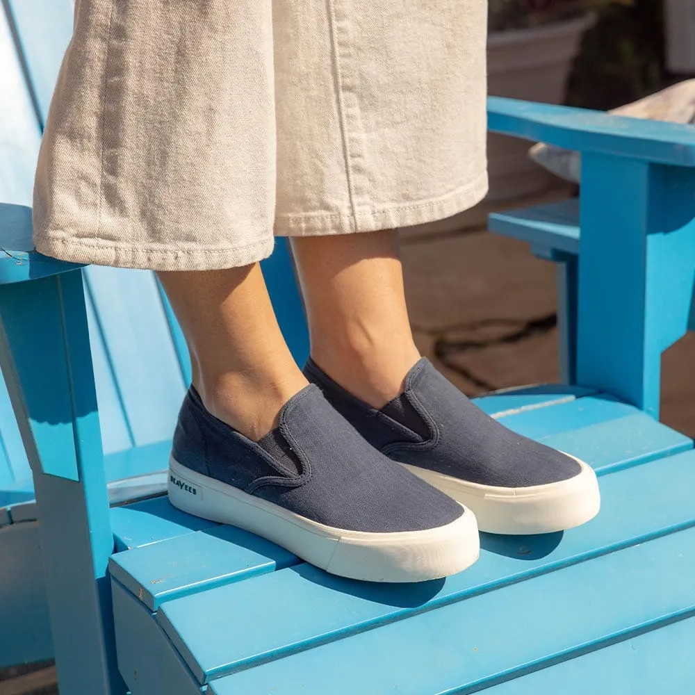 Womens - Baja Slip On Platform - True Navy