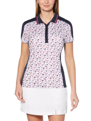 Womens Floral Printed Polo