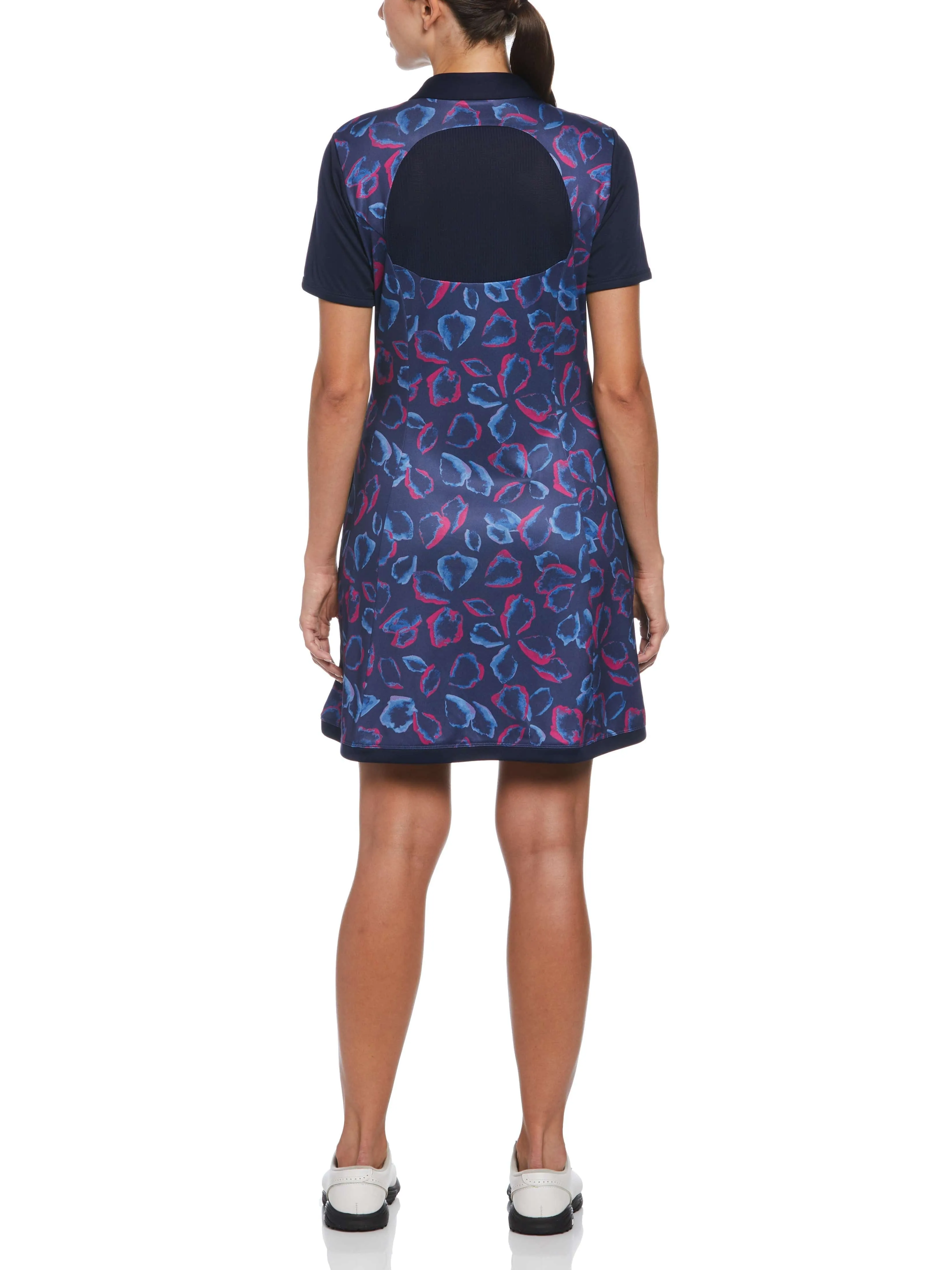 Women's Petal Print Flounce Golf Dress