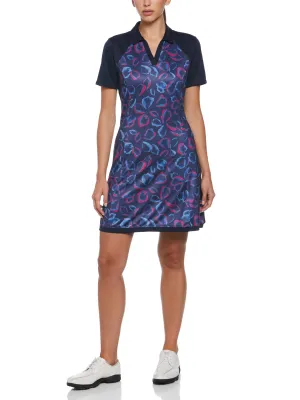 Women's Petal Print Flounce Golf Dress
