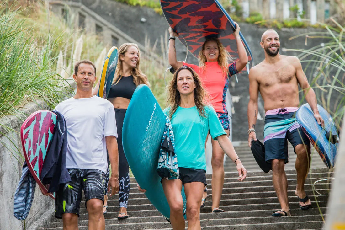 women's short sleeve uv-resistant 500 surfing top t-shirt