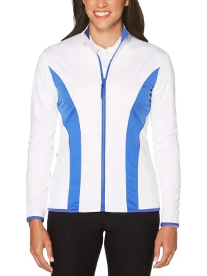 Womens Water-Resistant Color Block Jacket