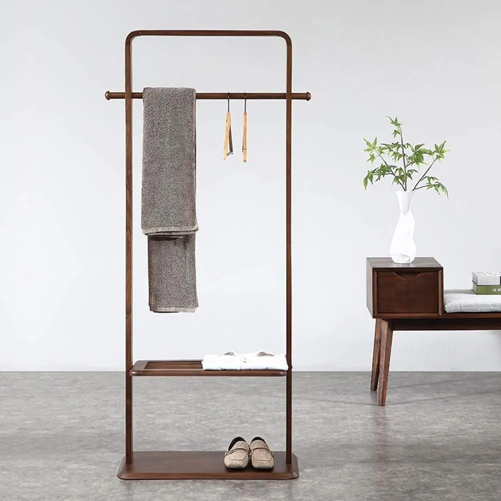 WYQSZ Solid Wood Coat Rack Bedroom Floor Storage Hanger Simple Clothes Rack Home Hanger - Coat Rack 8563 (Color : B)