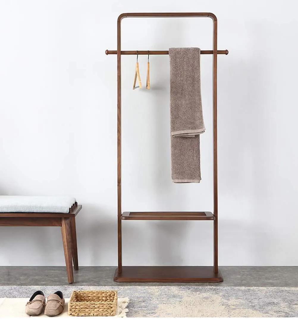 WYQSZ Solid Wood Coat Rack Bedroom Floor Storage Hanger Simple Clothes Rack Home Hanger - Coat Rack 8563 (Color : B)